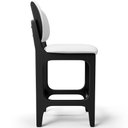 Ver imagem 6 de Banqueta Baixa Bar Cozinha Sala Jantar Fixa Betta L02 Preto Facto Branco - Lyam Decor Banqueta Baixa