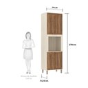 Ver imagem 3 de Paneleiro de Cozinha 70 Cm com Nicho Microondas 4 Portas 4 Prateleiras Sofia Luciane Móveis