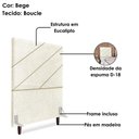 Ver imagem 4 de Cabeceira Solteiro 100 Cm com Frame Cristal Boucle Bege Artte Bege