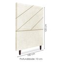 Ver imagem 3 de Cabeceira Solteiro 100 Cm com Frame Cristal Boucle Bege Artte Bege