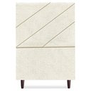 Ver imagem 5 de Cabeceira Solteiro 100 Cm com Frame Cristal Boucle Bege Artte Bege