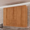 Guarda Roupa Casal Matteo 100 Mdf 6 Portas e 4 Gavetas Moderna Mobília - 1