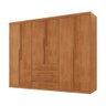Guarda Roupa Casal Matteo 100 Mdf 6 Portas e 4 Gavetas Moderna Mobília - 2