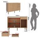 Ver imagem 6 de Balcão para Cozinha 120cm 2 Portas 3 Gavetas Freijó Cz3100