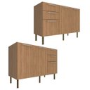 Ver imagem 7 de Balcão para Cozinha 120cm 2 Portas 3 Gavetas Freijó Cz3100