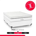 Ver imagem 5 de Cama Box Casal Branco + Colchão Paris Molas Ensacadas Branco Couro Branco/branco