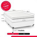 Ver imagem 4 de Cama Box Casal Branco + Colchão Paris Molas Ensacadas Branco Couro Branco/branco