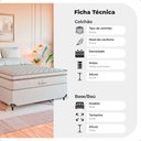 Ver imagem 3 de Cama Box Casal Branco + Colchão Paris Molas Ensacadas Branco Couro Branco/branco