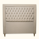 Ver imagem 1 de Kit Cabeceira com Calçadeira Elegance para Cama de Casal 1,40 Cm Suede Bege - Biselo's Decor
