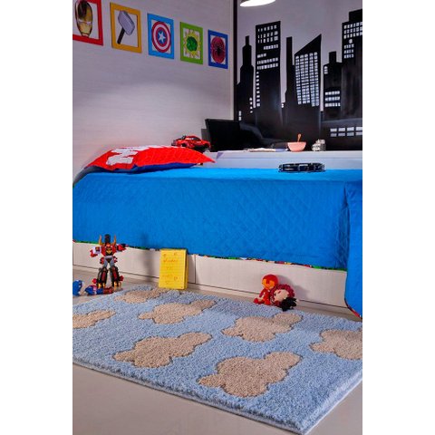 Tapete Quarto Infantil Jazz Kids 1m x 1,5m  - Nuvem Azul