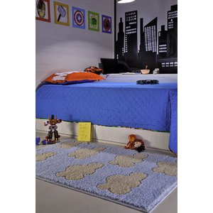 Tapete Quarto Infantil Jazz Kids 1m X 1,5m  - Nuvem Azul