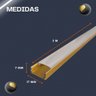 Perfil de Led Sobrepor Slim Kit 10 - 2 Metros, Dourado - 3