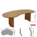 Ver imagem 5 de Mesa de Jantar Milano Bases L 8 Lugares Orgânico Laminado Cinamomo 240cm