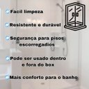 Ver imagem 5 de Kit com 02 Tapetes de Plástico para Banheiro Chuveiro Banho Box Antiderrapante com Ventosas