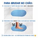 Ver imagem 4 de Kit com 02 Tapetes de Plástico para Banheiro Chuveiro Banho Box Antiderrapante com Ventosas
