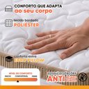 Ver imagem 5 de Cama Box Baú Colchão Casal Queen Molas Ensacadas Real 158x198x68cm Branco / Bege Inducol