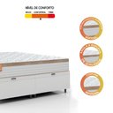 Ver imagem 6 de Cama Box Baú Colchão Casal Queen Molas Ensacadas Real 158x198x68cm Linho Branco / Bege Inducol
