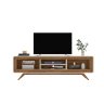 Rack / Bancada Chan 1.50m para Tv até 55'' Estilo Retrô 100% Mdf com Pés em Madeira 2 Portas Bascula - 2