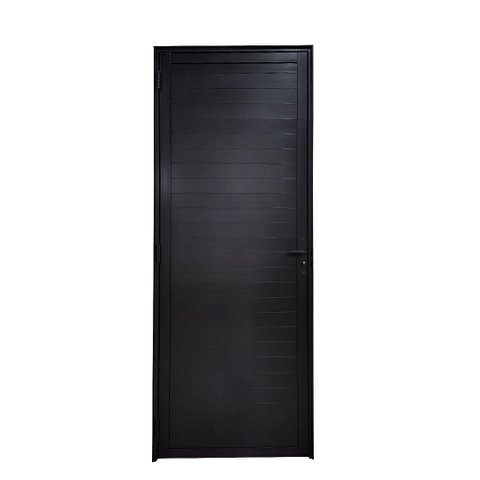 Porta Lambril com Maçaneta Alumínio Preto Linha 25:Direita/ 210 x 70