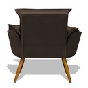 Ver imagem 3 de Poltrona Cadeira Decorativa Opala - Suede Marrom
