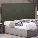 Ver imagem 1 de Cabeceira Cama Box King Poliana 195 Cm Suede Cinza - MV Estofados Shop
