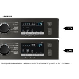 Lavadora de Roupa Samsung Digital Inverter 11kg Porta Black Inox Ww11t4040bx - 220v - 9