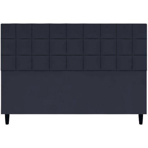 Cabeceira Decorativa Florem para Cama de King 195 Cm Preto, Suede