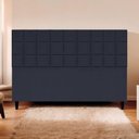 Ver imagem 2 de Cabeceira Decorativa Florem para Cama de King 195 Cm Preto, Suede