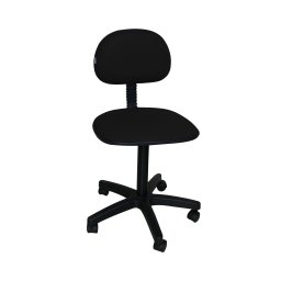 Cadeira de Escritório Secretária Giratória Pistão Fixo  preto - Company - 1