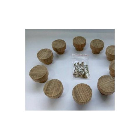 Kit 10 Unid. Puxadores para Gavetas e Portas Modelo P3 4cm Freijo c/ Verniz