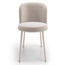 Ver imagem 3 de Kit 6 Cadeiras Sala de Jantar Estofada Gavi Arena L02 Bouclê Creme Lyam Decor