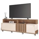 Ver imagem 1 de Rack Bancada para Sala Graci 1.8 Castanho Off White – Hb Móveis