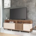 Ver imagem 5 de Rack Bancada para Sala Graci 1.8 Castanho Off White – Hb Móveis