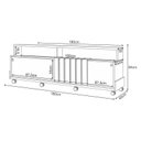 Ver imagem 4 de Rack Bancada para Sala Graci 1.8 Castanho Off White – Hb Móveis