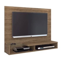 Home Painel Bancada Suspensa Estela Prateleira de Vidro TV de até 55 Polegadas Rijo Fosco para Sala  - 1