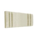 Ver imagem 2 de Cabeceira Cama Box Casal Estofada Siena Suede Bege Painel 1,40 Rbl