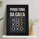 Ver imagem 1 de Quadro Pense Fora Da Caixa 33x24cm:Madeira preta