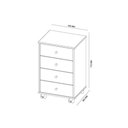 Ver imagem 5 de Mesa Cabeceira Infantil Presence C/ 4 Gavetas Branco - Demóbile