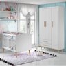 Berço Americano e Guarda Roupa Infantil Ludmila Branco Bétula - Carolina - 4