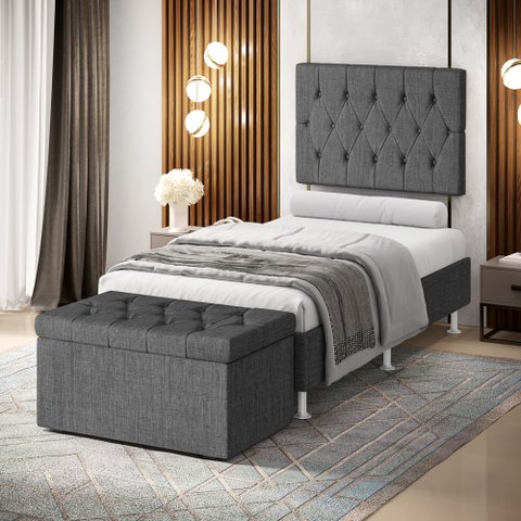 Kit Painel Centaurus 100 e Calçadeira Sagitarius Linho Aradecor
