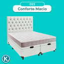 Ver imagem 4 de Cama Box Bau + Colchão Casal D23 D23 Inducol + Cabeceira Estofada