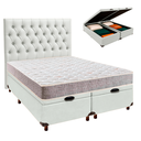 Ver imagem 1 de Cama Box Bau + Colchão Casal D23 D23 Inducol + Cabeceira Estofada