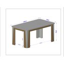 Ver imagem 3 de Mesa para Sala de Jantar 6 Lugares Opera Bege/Marromle/Off-White