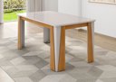 Ver imagem 1 de Mesa para Sala de Jantar 6 Lugares Opera Bege/Marromle/Off-White