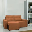 Ver imagem 3 de Sofá Retrátil Polo 1,80m Confortavel para Sala Suede Herrero Cor:cobre