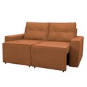 Ver imagem 1 de Sofá Retrátil Polo 1,80m Confortavel para Sala Suede Herrero Cor:cobre