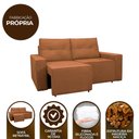 Ver imagem 6 de Sofá Retrátil Polo 1,80m Confortavel para Sala Suede Herrero Cor:cobre