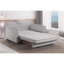 Ver imagem 3 de Sofá Cama Casal Marcele 2 Lugares 150cm Linho Pé de Madeira - Talento Móveis