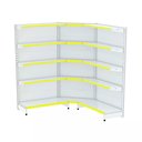 Ver imagem 1 de Gondola Parede 202 Fit Ate 2 Metros 1 Canto Branco 15b Pe Amarelo