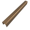 Ver imagem 1 de Perfil Listelo "u", Aço Inox 304, Escovado, Marrom - 9x11x9mm 2m